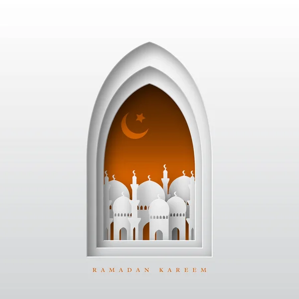 Ramadan Kareem begroeting achtergrond. — Stockvector