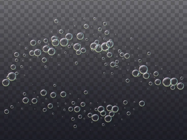 Realista 3d bolhas de sabão flutuantes . —  Vetores de Stock