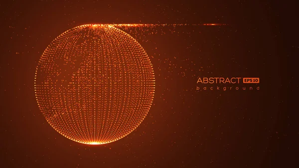 Abstraktní částice koule s efektem výbuchu. — Stockový vektor