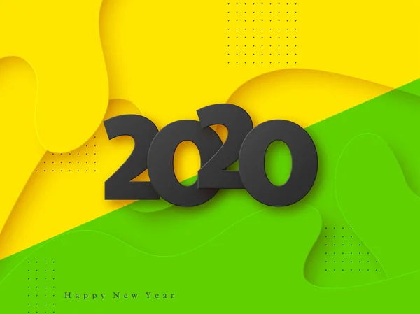 2020 3d New Year vector illustration. — Stock Vector