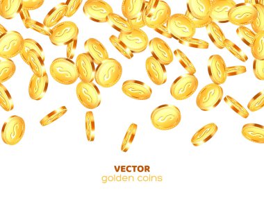 Gerçekçi 3d altın sikke patlama.