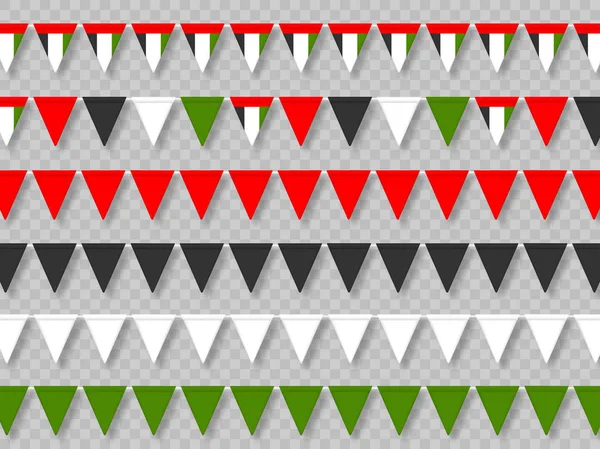 Ensemble de drapeaux des Émirats arabes unis . — Image vectorielle
