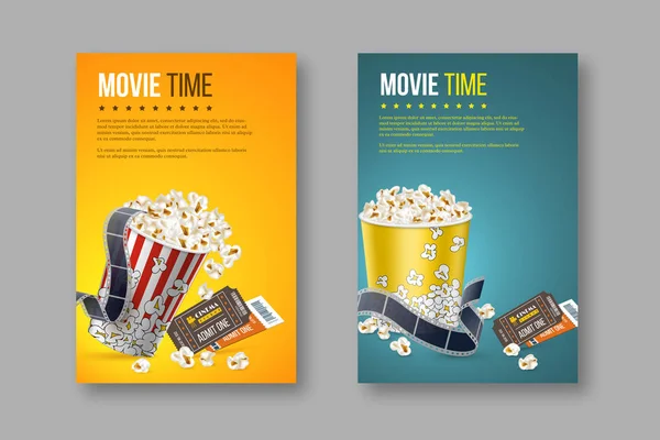 Design de cartaz de cinema e filme . — Vetor de Stock