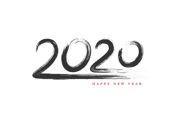 2020 New Year hand drawn sign. — Stock Vector