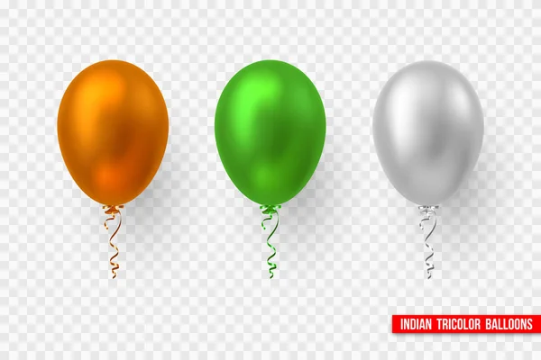 Balony w tradycyjnych Tricolor flagi Indii. — Wektor stockowy