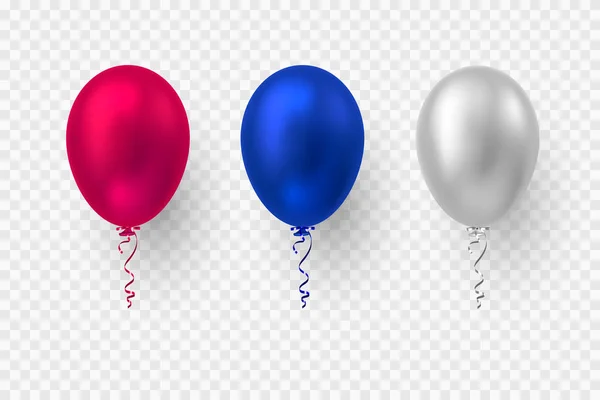 Realistische 3D-Hochglanzballons. — Stockvektor