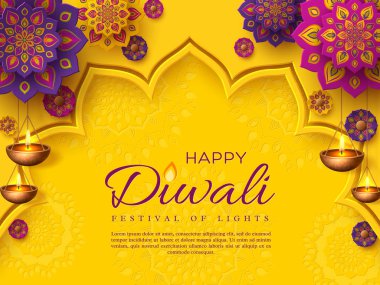 Diwali Festivali Tatil Tasarımı.