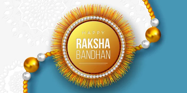 Happy Raksha Bandhan festival design. — Stock Vector