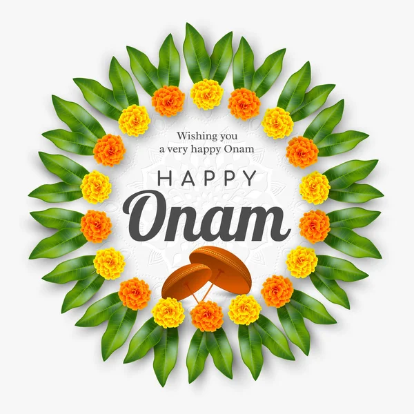 Güney Hindistan için Onam festivali arka planı.