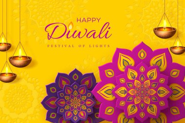 Diwali Festivali Tatil Tasarımı.