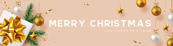 Banner horizontal de Navidad. — Archivo Imágenes Vectoriales