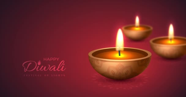 Animación de video Diwali 4k . — Vídeo de stock