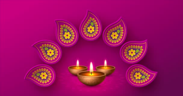 Diwali 4k video animation. — Stockvideo