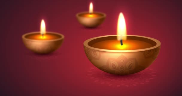 Diwali 4k animação de vídeo . — Vídeo de Stock