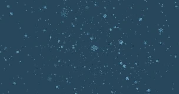 Fallande snöflingor 4k loop animation. — Stockvideo