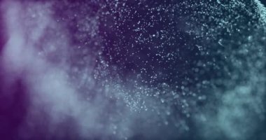 Alan derinliğine sahip soyut hareketli parçacıklar.