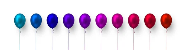 Realista 3d balões brilhantes. — Vetor de Stock