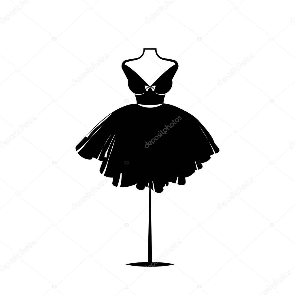 dummy dress hand drawing illustration vector