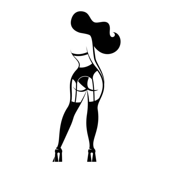 Femme en culotte — Image vectorielle