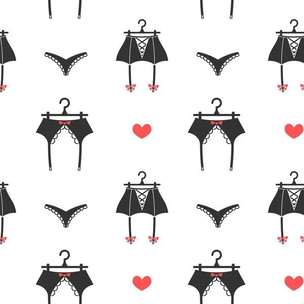 Kvinnor underkläder mönster sömlös — Stock vektor
