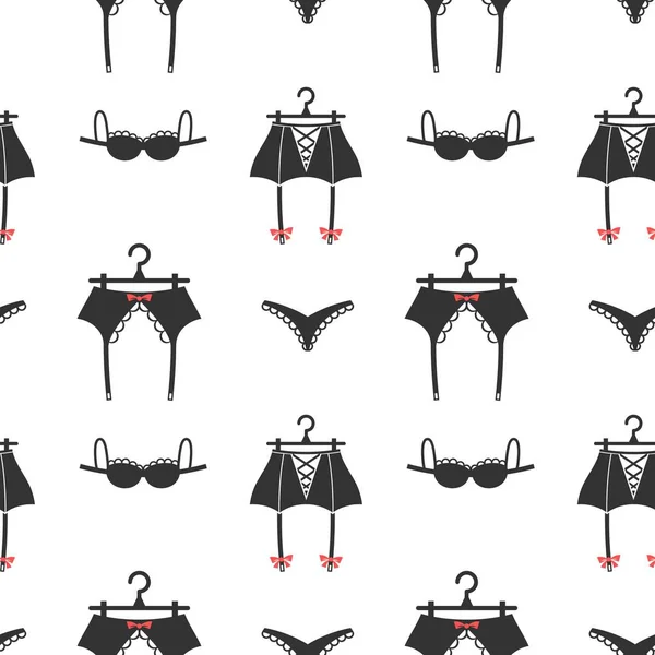 Women underwear pattern seamless — Stock Vector
