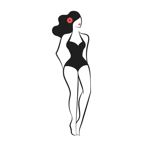 Woman in a swimsuit — Stock Vector