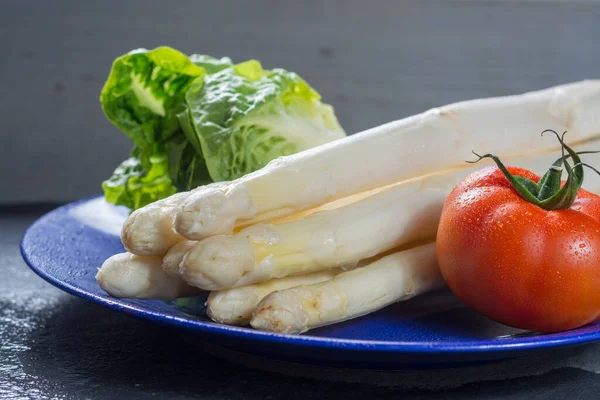 Witte Rauwe Grote Nederlandse Asperges Klaar Koken — Stockfoto