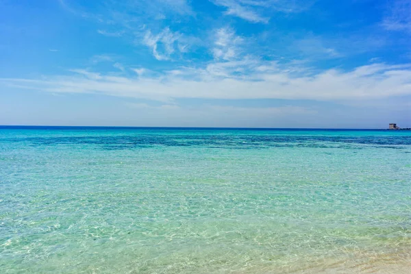 Turkoois Licht Blauw Zeewater Beste Strand Voor Zomervakantie Zee Vakantie — Stockfoto