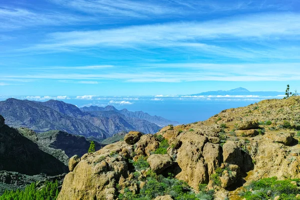 Горный Пейзаж Острова Гран Канария Канарские Острова Испания — стоковое фото