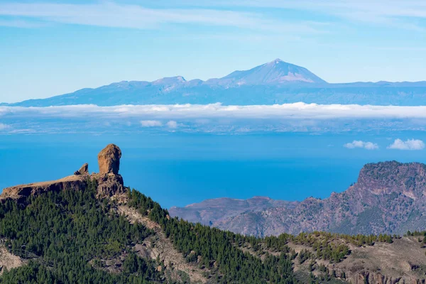 Горы Долины Острова Гран Канария Вид Самой Высокой Вершины Пико — стоковое фото