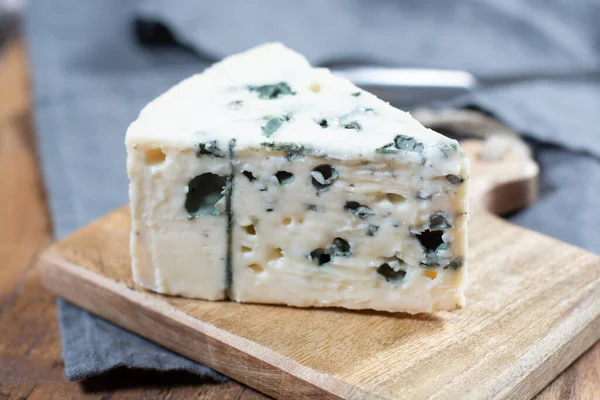 Roquefort Soft French Cheese Made Sheep Milk South France One — стоковое фото