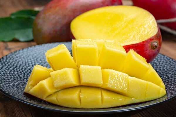 Frutta Nazionale India Pakistan Filippine Mango Rosso Tropicale Biologico Maturo — Foto Stock