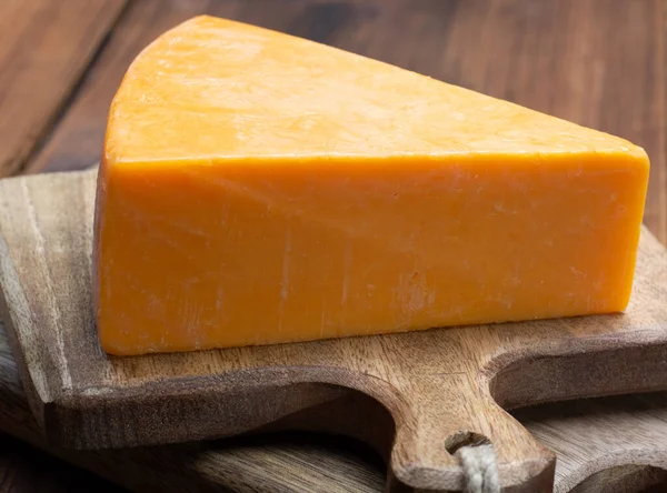 Lätt Gul Hård Ost Cheddar Med Ursprung Den Engelska Byn — Stockfoto