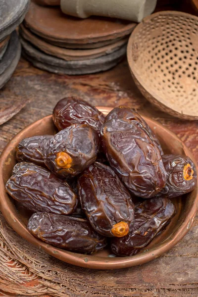 Traditionelles Dessert Aus Dem Nahen Osten Gesunde Ernährung Große Medjool — Stockfoto