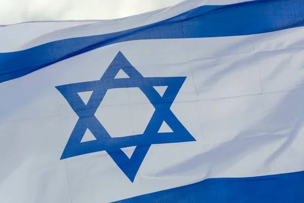 National Flag State Israel White Blue Star David Magen David — стокове фото