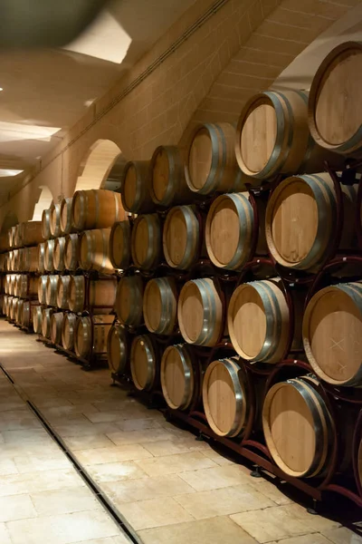 Moderne Biologische Wijnfabriek Italië Inox Stalen Tanks Voor Gisting Van — Stockfoto