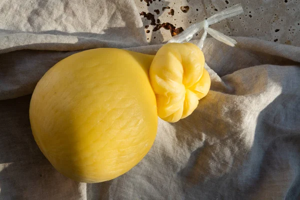 Queso Semiblando Fresco Vaca Vaca Oveja Tradicional Del Sur Italia — Foto de Stock