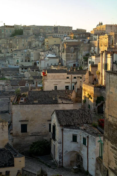 European Capital of Culture in 2019 year, ancient city of Matera, capital of Basilicata, Southern Italy in early morning