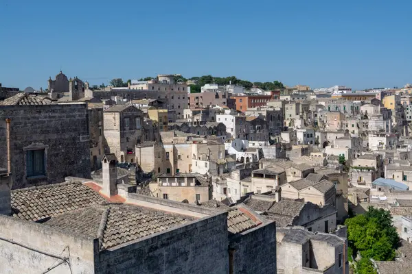 European Capital Culture 2019 Year Panoramic View Ancient City Matera — Stock Photo, Image