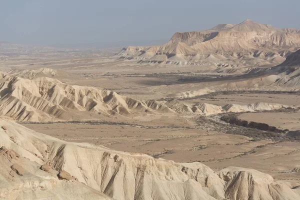 Panoráma Kilátás Legnagyobb Kanyon Izrael Mizpe Ramon Negev Sivatagban — Stock Fotó