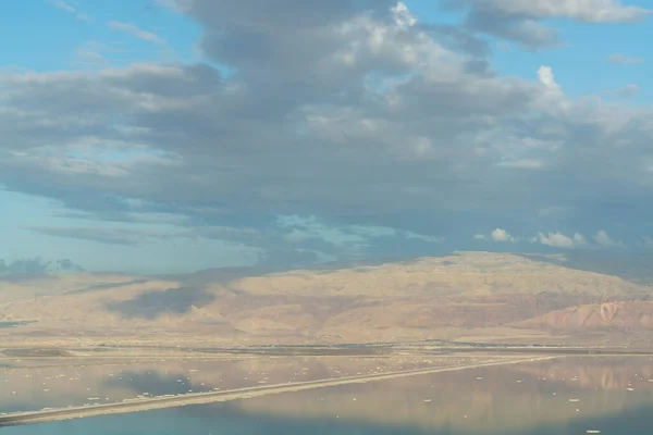 Lago Salado Más Bajo Del Mundo Bajo Nivel Del Mar —  Fotos de Stock