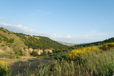 Matera, Basilicata, İtalya yakınlarındaki kırsal alan.