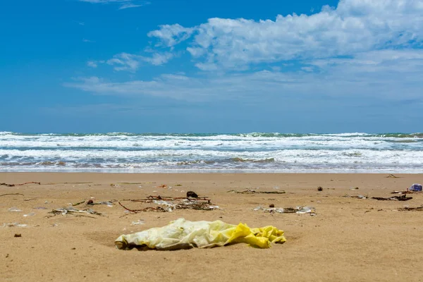Problema Ecológico Contaminación Las Aguas Del Océano Mundial Con Plástico — Foto de Stock