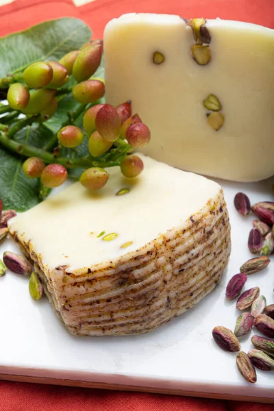 Collection Fromages Provolone Italien Fromage Provola Fabriqué Sicile Avec Savoureuses — Photo