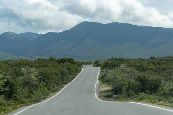 Řidičské Auto Silnicích Peloponés Silniční Síť Řecku Prázdninové Turistické Destinace — Stock fotografie