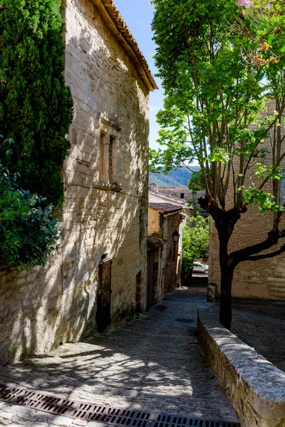 Vista Casas Tradicionales Medievales Provenza Días Soleados Sur Francia Destino — Foto de Stock