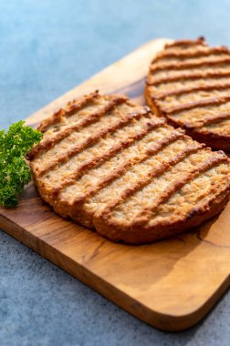 Etsiz vejetaryen bifteği, sağlıklı gıda konsepti.