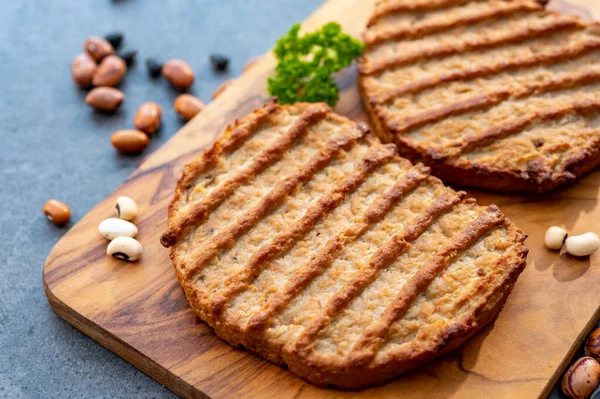 Köttfri Grillad Vegan Steakes Hälsosam Mat Koncept Närbild — Stockfoto