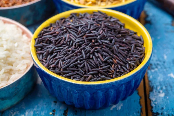Schwarzer Langer Reis Aus Der Camargue Provence Frankreich Aus Nächster — Stockfoto