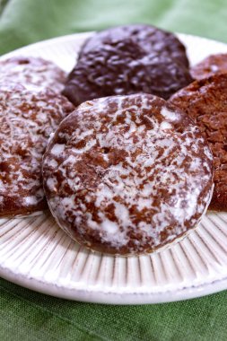 Geleneksel Noel zencefilli lebkuchen Nuremberg, Almanya 'dan bal ve baharatlı
